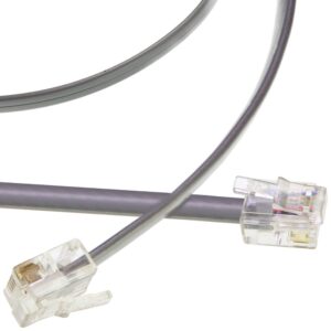 Flat Satin Cable, USA, RJ11, 6pos/ 6 wire