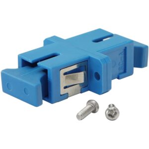 Connecting Adaptor for Fiber SM/MM Blue SC/SC Simplex F-Thru, Flange