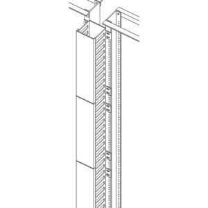 Cable Management Vertical Channel - Side Mount - 4'